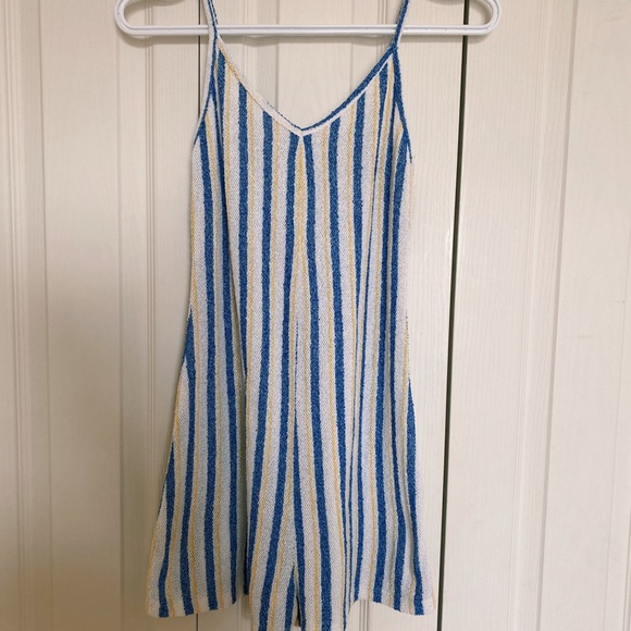 SMALL ZARA SUMMER ROMPER WHITE BLUE AND YELLOW - Picture 3 of 3